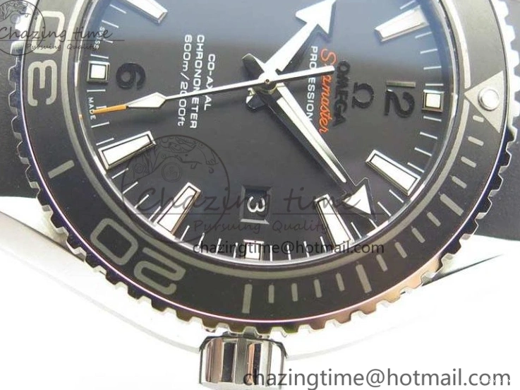 1221 Planet Ocean Pro Ceramic Bezel 45mm 1:1 OMF Best Edition On Rubber Strap A8500 (Black Balance Wheel) MoistureWicking 8136